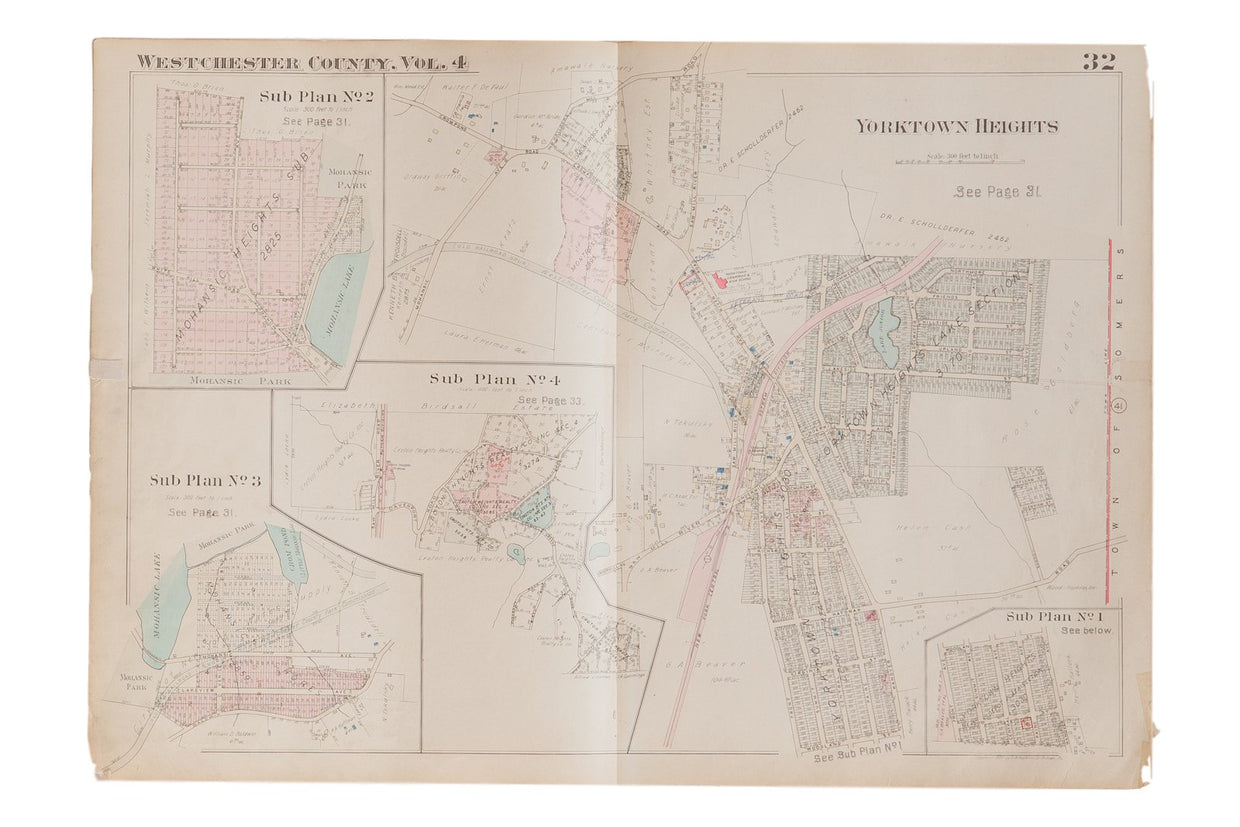 Vintage Hopkins Map of Yorktown Heights
