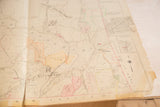 Bottom right corner of vintage 1930s Hopkins map, showing aged paper and tears.