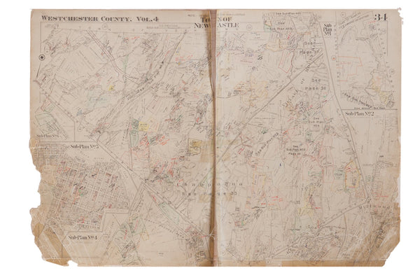 Vintage Hopkins Map of New Castle And Chappaqua
