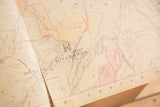 Vintage 1930s Hopkins map detail, central fold across New Castle and Chappaqua with wear.