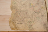 Vintage Hopkins map section of Sub-Plan No. 4, showing corner rip and red markings.