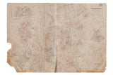 Vintage Hopkins Map of Chappaqua, New York, intricate details on aged paper with folds and tears.