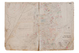 Vintage 1930s Hopkins map of Mt. Kisco, New York, aged with visible rips and historic details, 34x24.