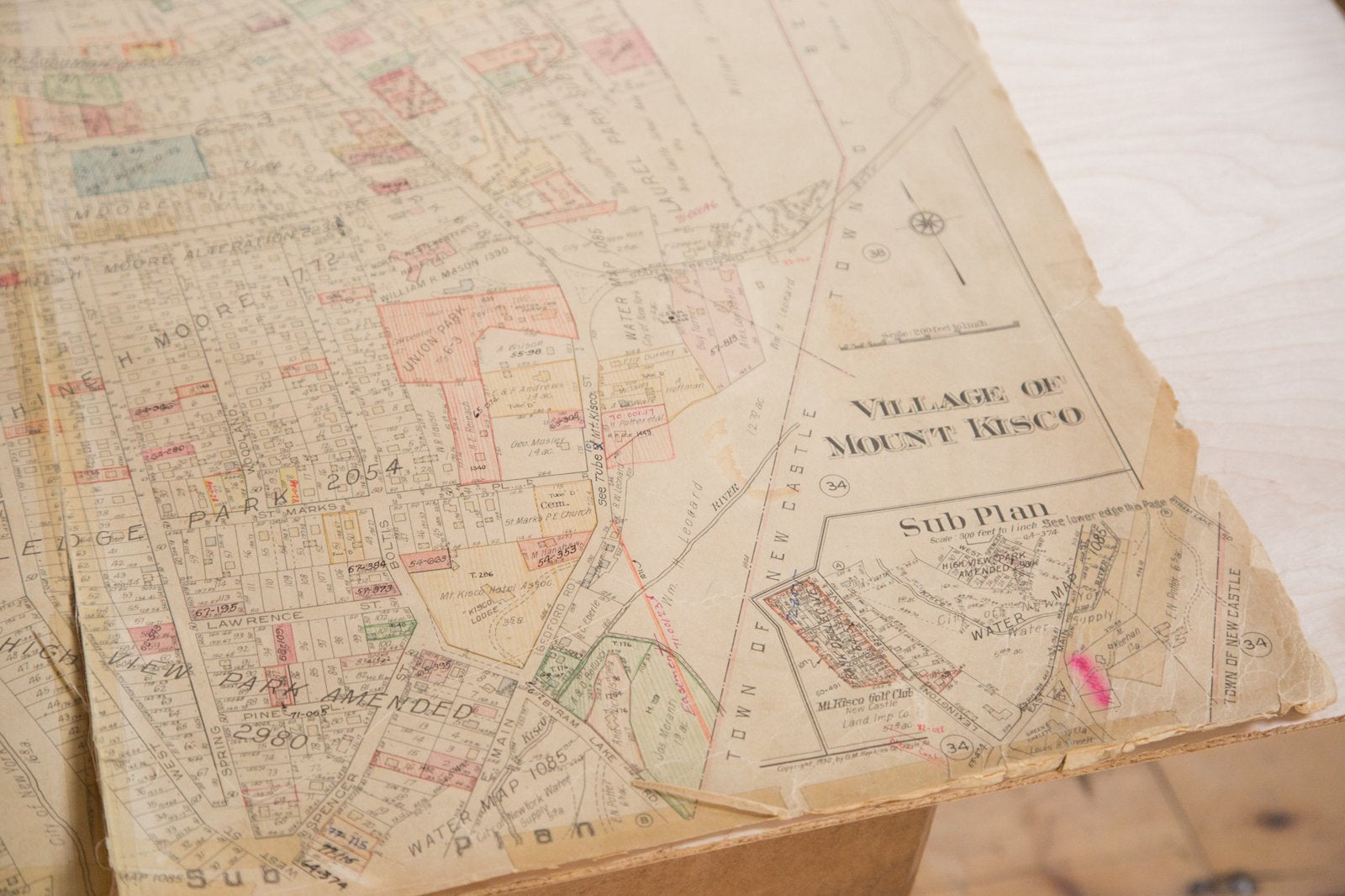Vintage Hopkins Map of Village of Mt Kisco
