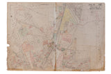 Aged 1930s Hopkins map of Mt Kisco, NY, with visible folds and tears.
