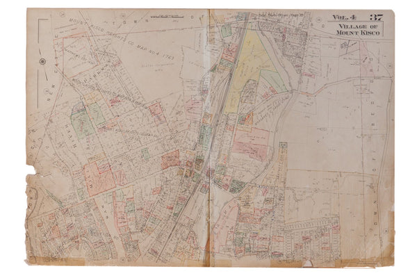 Vintage Hopkins Map of Town of Mt Kisco