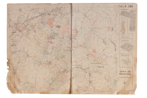 Vintage Hopkins Map of Town of Bedford