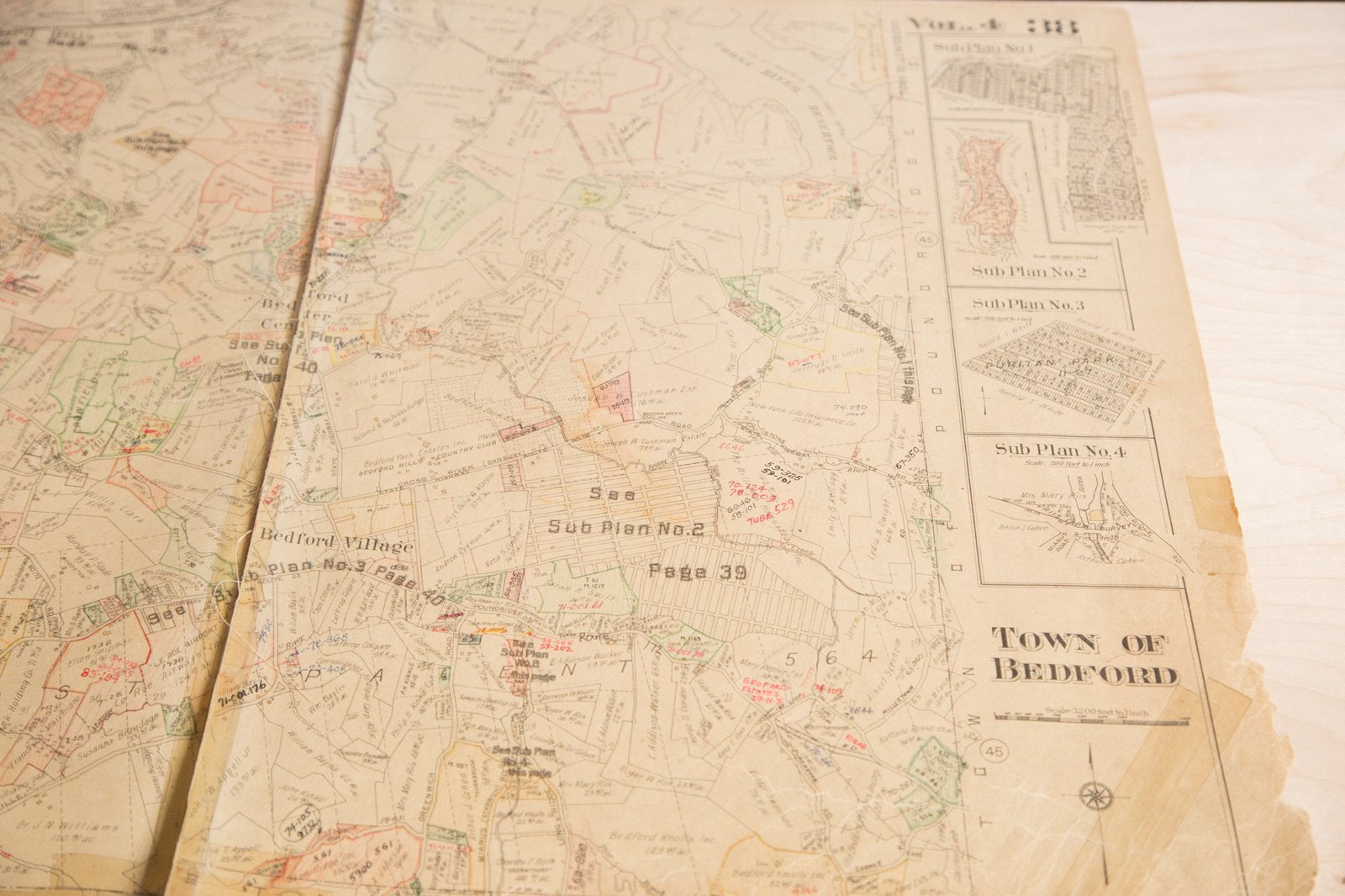 Vintage Hopkins Map of Town of Bedford
