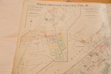 Vintage Hopkins map section detailing Cooper Lake, colored properties, and historical boundaries.