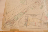 Close-up of vintage 1930s Hopkins Bedford map with 