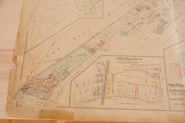 Vintage Hopkins Map of Bedford Hills Bedford Village