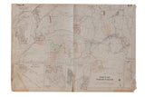 Vintage 1930s Hopkins map of North Salem and Purdys, with aged beige paper and colored parcels.