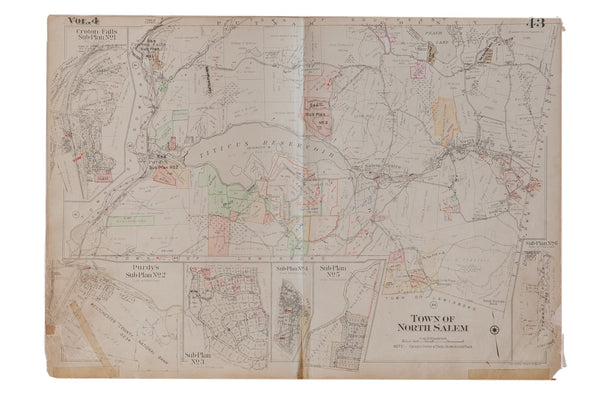 Vintage Hopkins Map of Town of North Salem Purdys