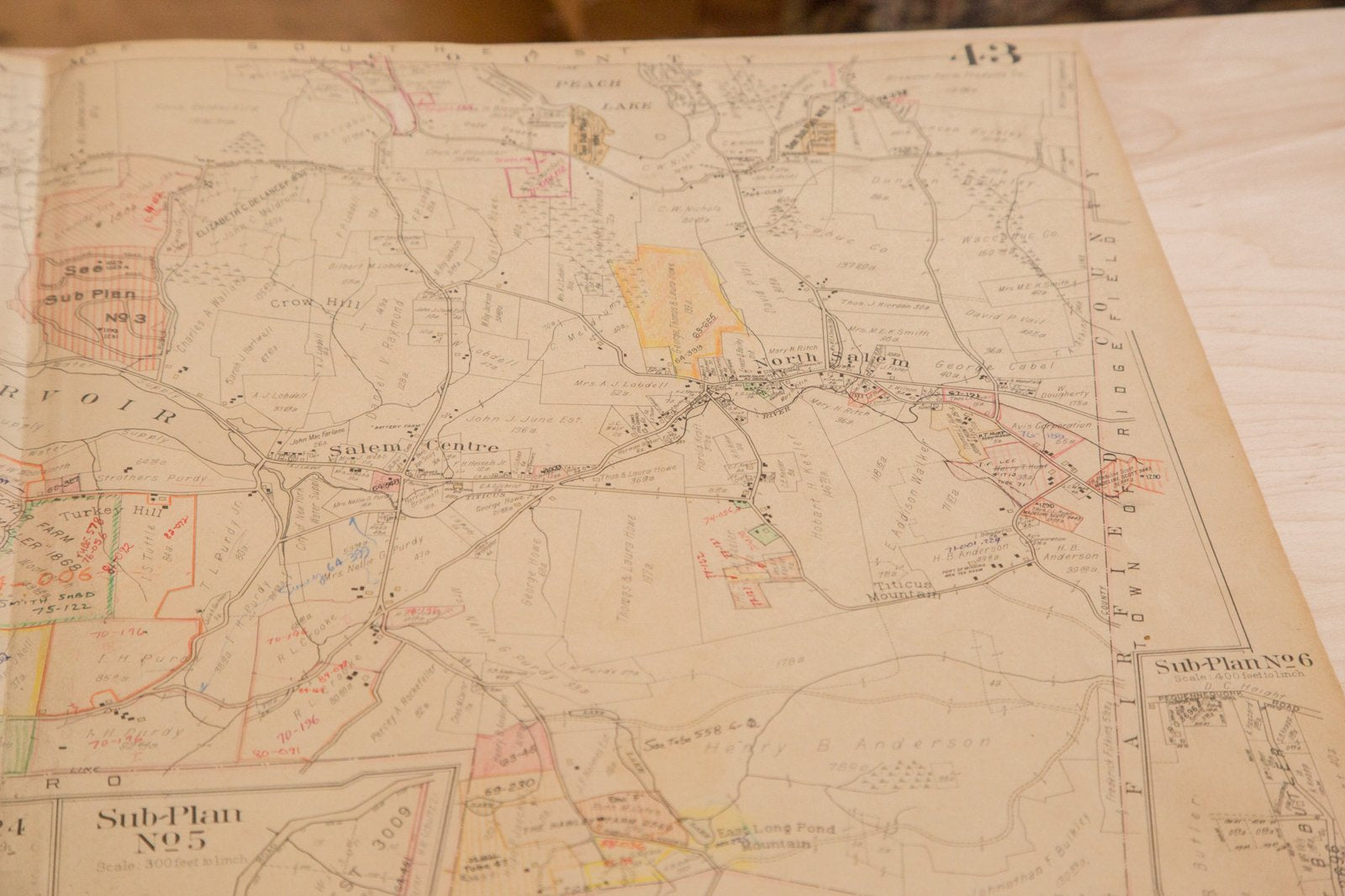 Vintage Hopkins Map of Town of North Salem Purdys