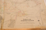 Aged 1930s Hopkins map featuring 'Town of North Salem' text and visible tape.