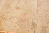 Detail of vintage 1930s map showing Purdys Sub-Plan, Salem Estates, and aged paper.