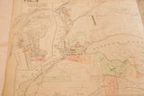 Aged vintage Hopkins map detail of Purdys Sub Plan No2 and Titicus Reservoir.