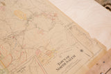 Vintage 1930s Hopkins map of North Salem and Purdys, New York, showing age.