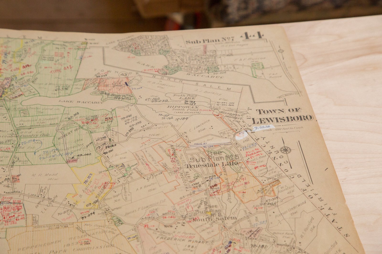 Vintage Hopkins Map of Lewisboro Pound Ridge Goldens Bridge Lake Katonah