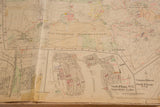 Folded section of the vintage 1930s Hopkins map with Truesdale Lake and Cross River plans.