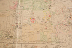 Vintage Hopkins Map of Lewisboro Pound Ridge Goldens Bridge Lake Katonah