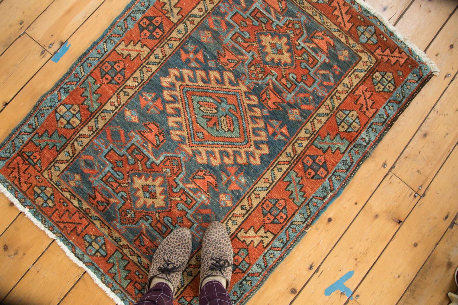 Vintage Fine Karaja Square Rug