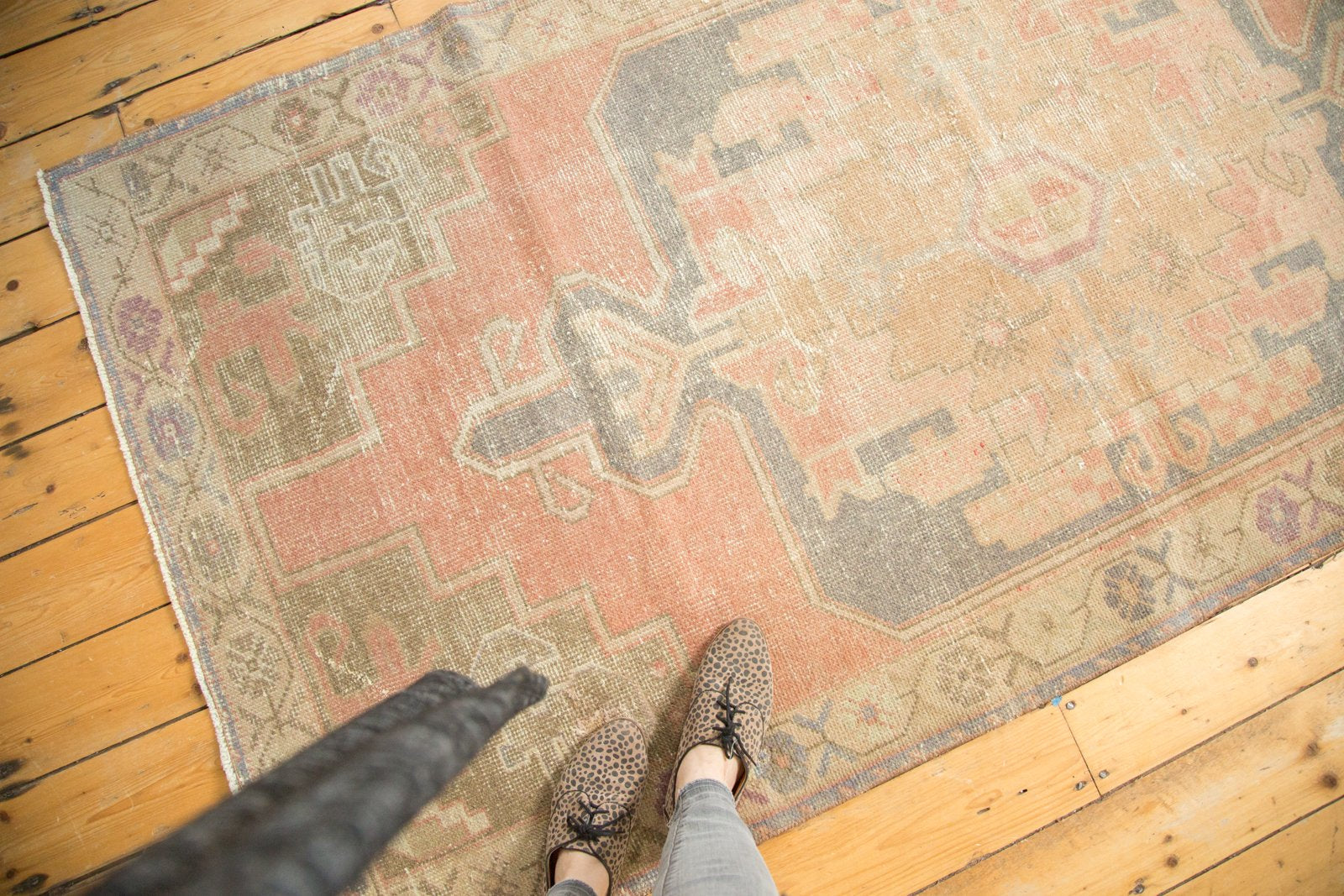 Vintage Distressed Oushak Rug Runner