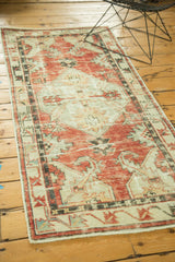 Vintage Distressed Oushak Rug Runner