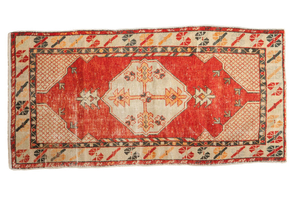 2'10" x 5'7" Vintage Distressed Oushak Rug / Item 4736 image 1