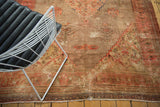 Antique Persian Doroksh rug's lower border, fringe, and aged texture.