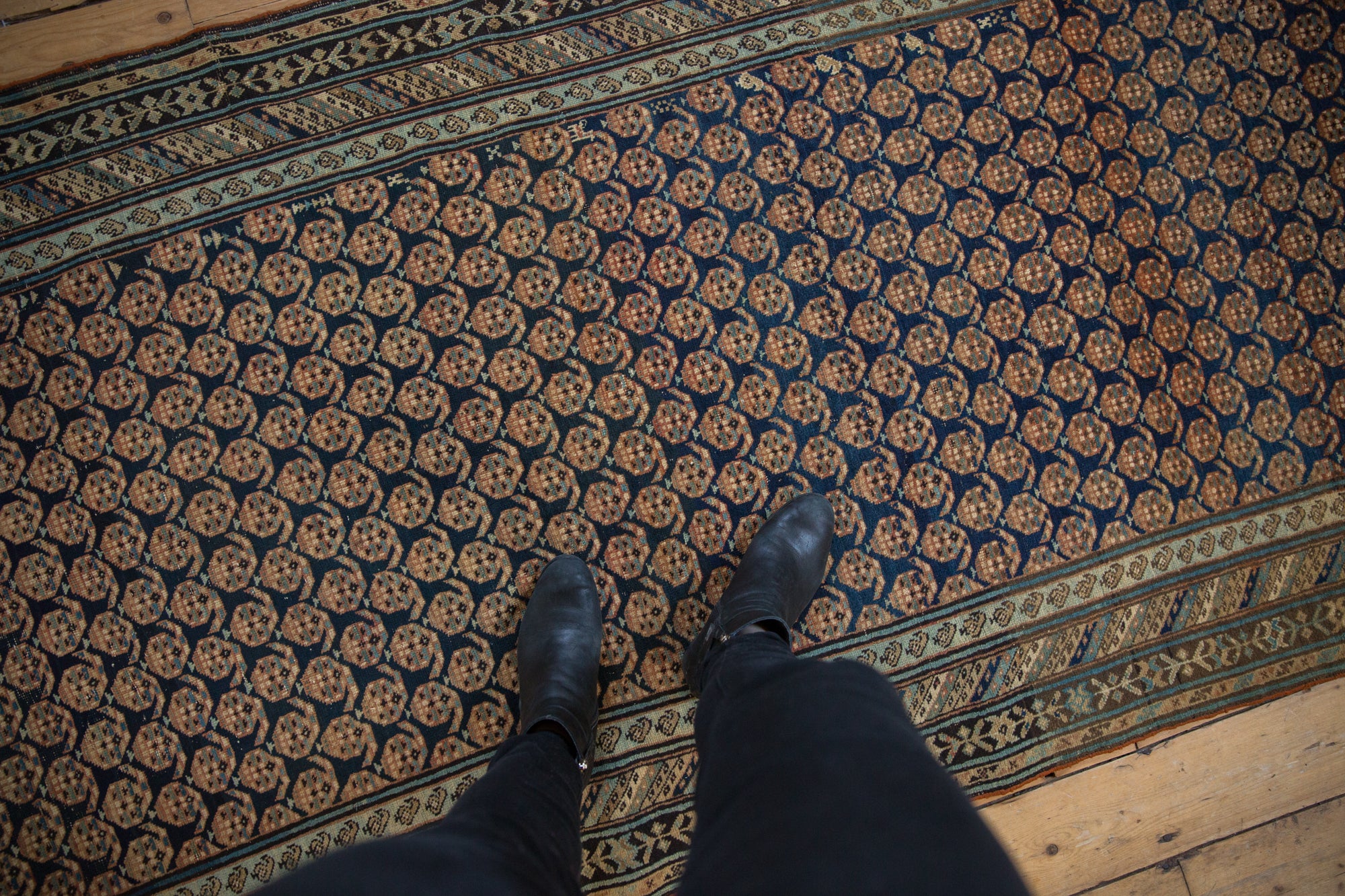 4x9 Antique Caucasian Rug Runner // ONH Item 4755 Image 1