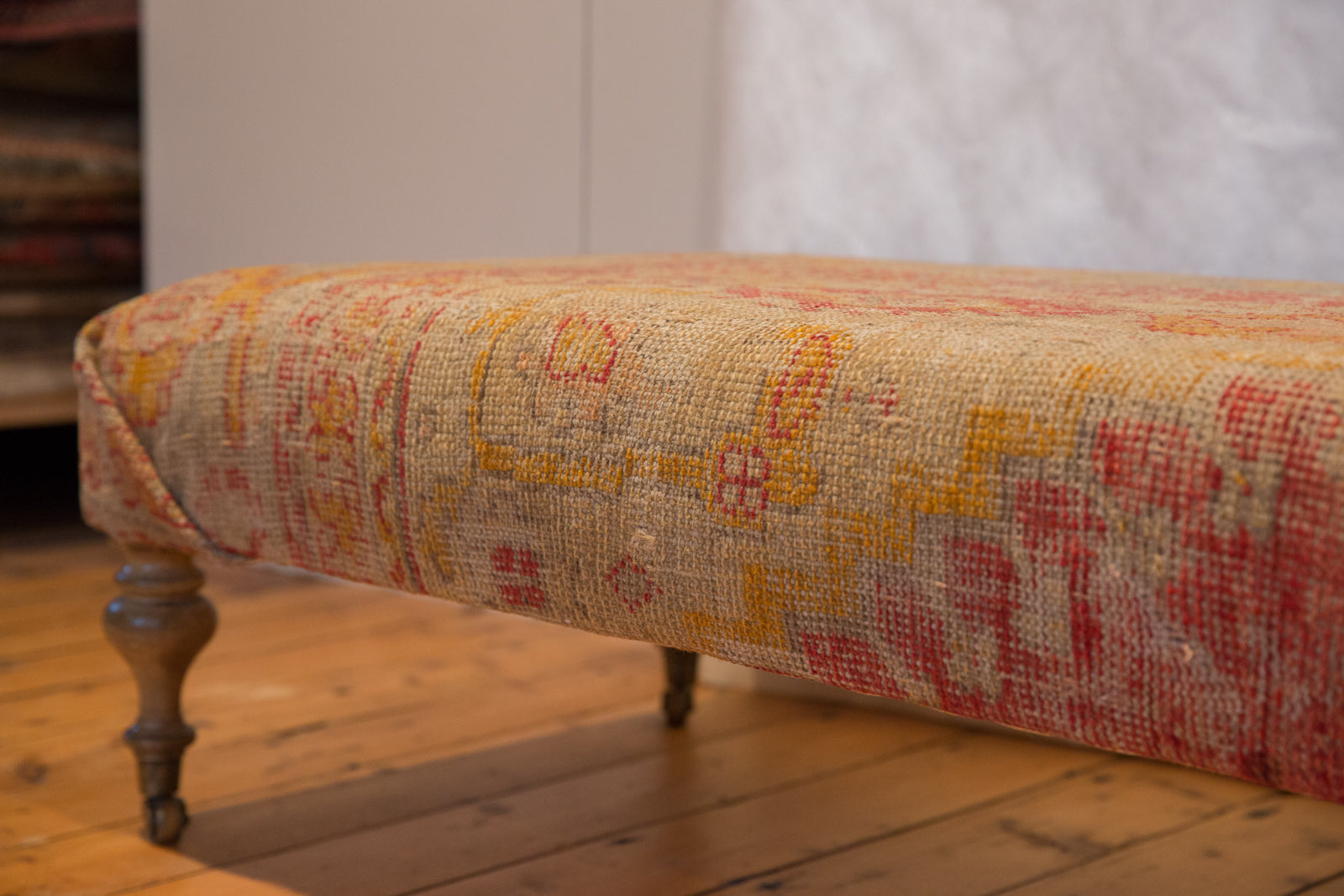 Extra Long Antique Turkish Rug Ottoman // ONH Item 4760 Image 1