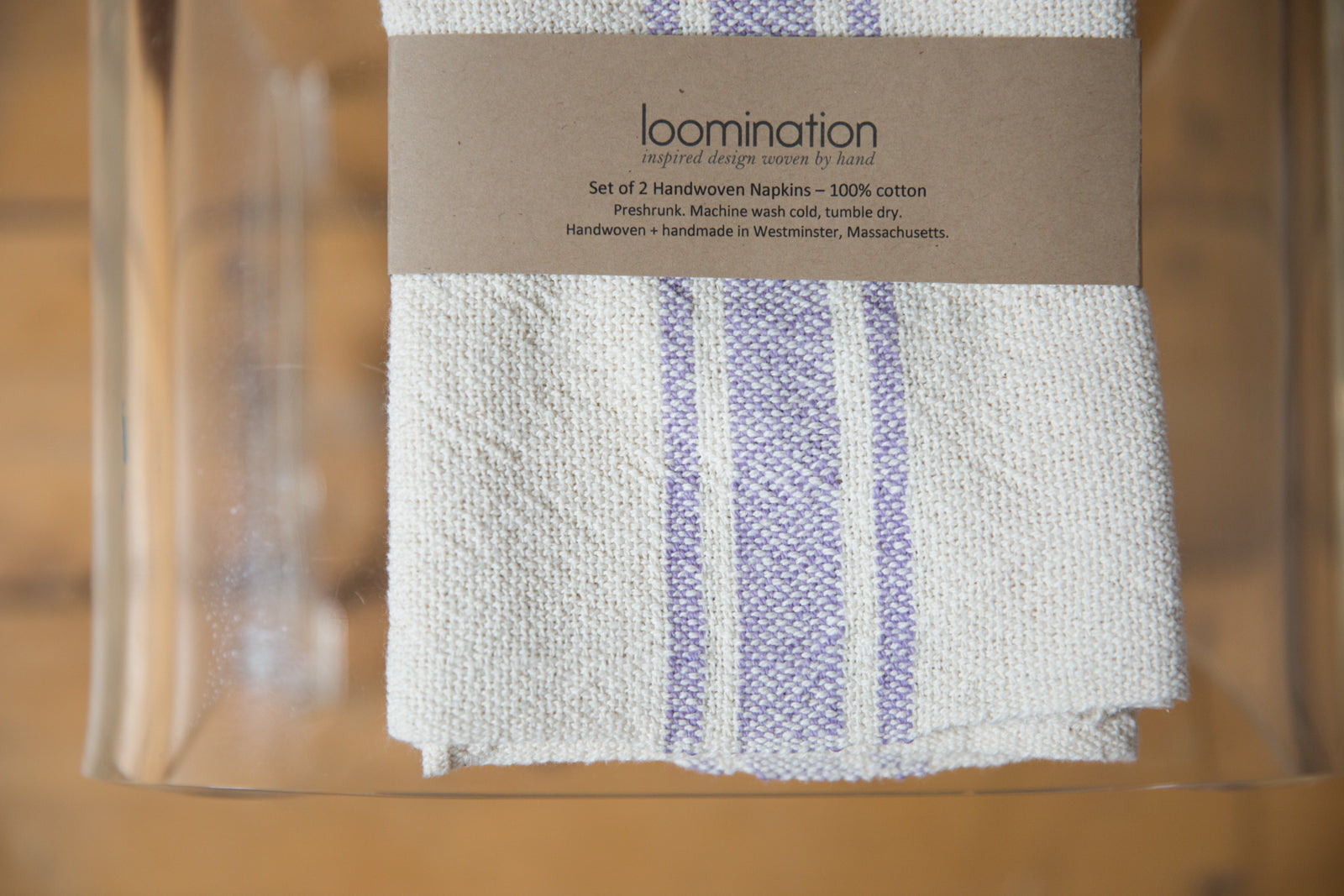 Handwoven in USA Loomination Napkin Set Lavender // ONH Item 4769 Image 1
