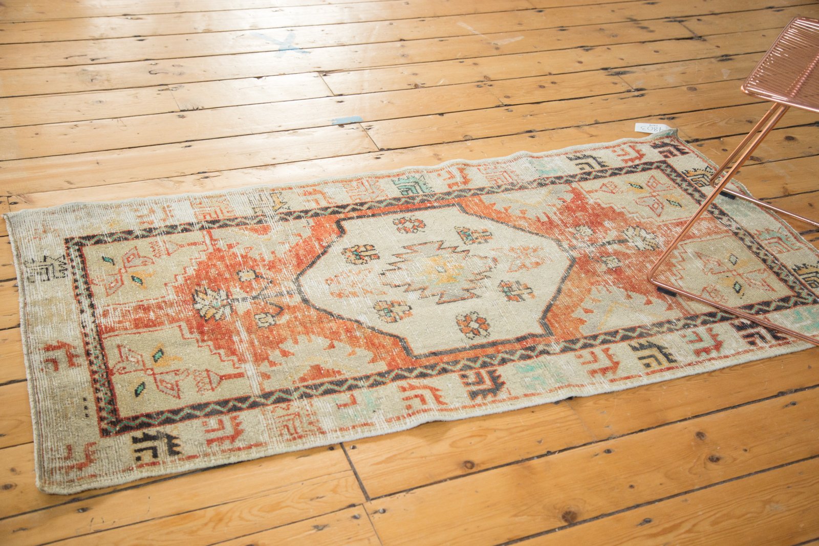 Vintage Distressed Oushak Rug