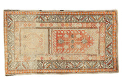 Vintage Distressed Oushak Rug Runner