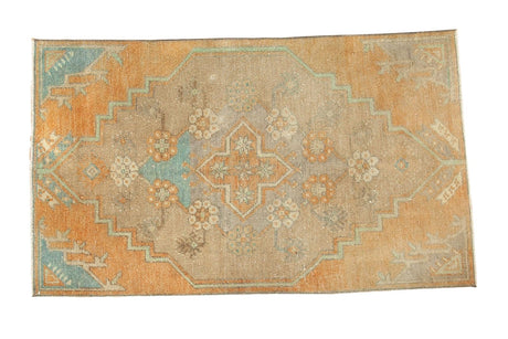 Vintage Distressed Oushak Rug Fragment