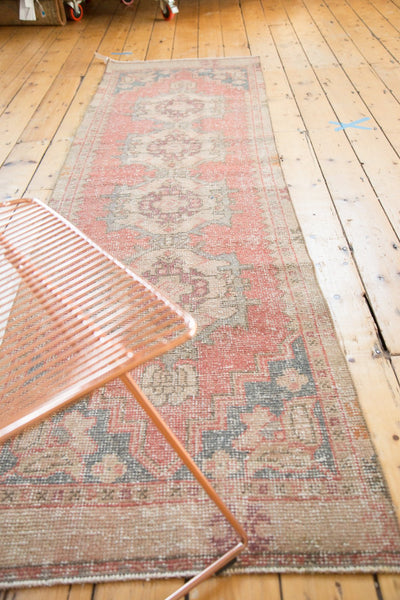 Vintage Distressed Oushak Rug Runner