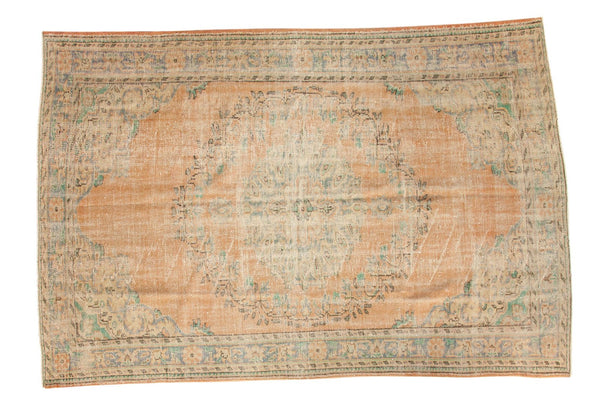 Vintage Distressed Oushak Carpet