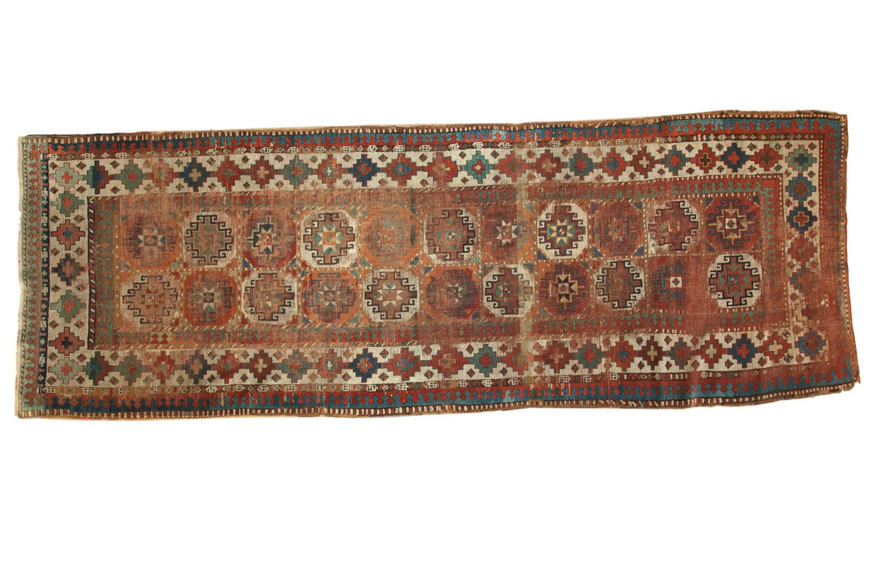 Antique Moghan Kazak Rug Runner