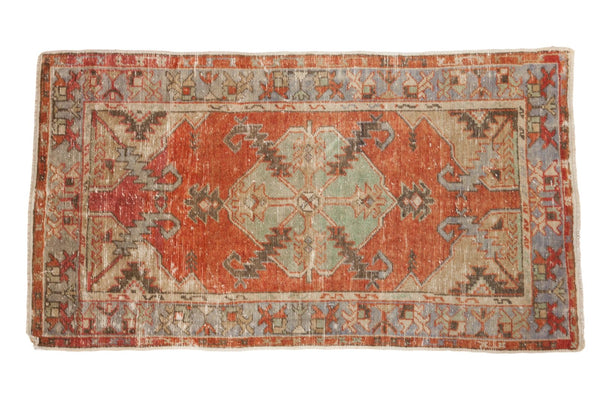 Vintage Distressed Oushak Rug Runner
