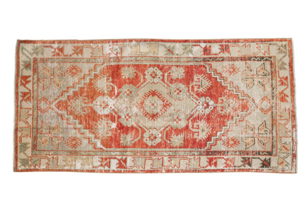 Vintage Distressed Oushak Prayer Rug Runner