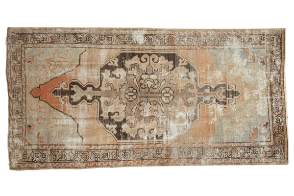 Vintage Distressed Oushak Rug Runner