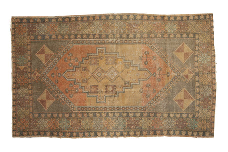 4'1" x 6'7" Vintage Distressed Oushak Rug / Item 4844 image 1