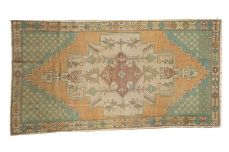 4'3" x 8' Vintage Distressed Oushak Rug Runner / Item 4846 image 1