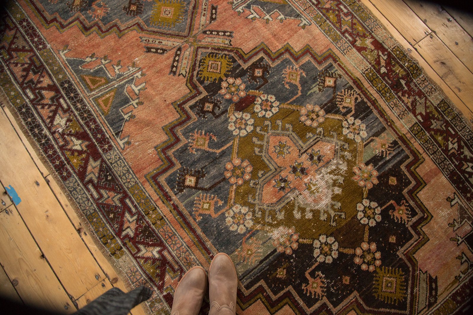 Vintage Distressed Anatolian Rug Runner