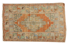 Vintage Distressed Oushak Rug