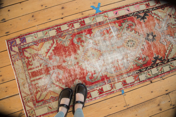 Vintage Distressed Oushak Rug Runner