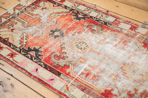 Vintage Distressed Oushak Rug Runner