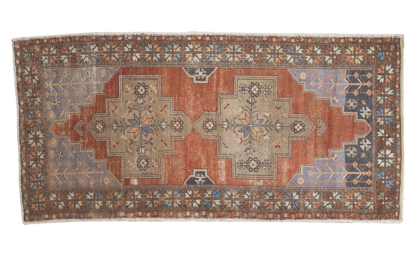 Vintage Distressed Oushak Rug Runner