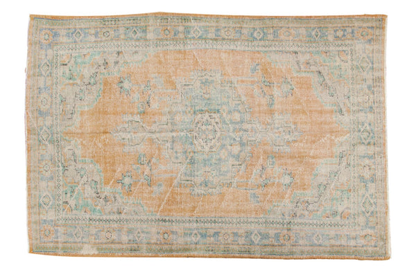 Vintage Distressed Oushak Carpet
